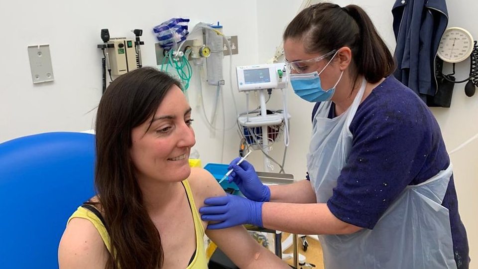 Elisa Granato, first person for corona vaccine trial