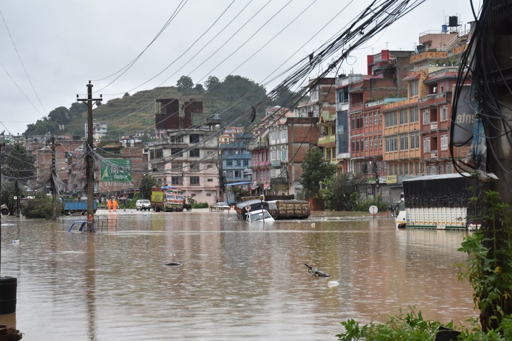 अविरल बर्षाका कारण काठमाडौंका विभिन्न क्षेत्र डुबानमा